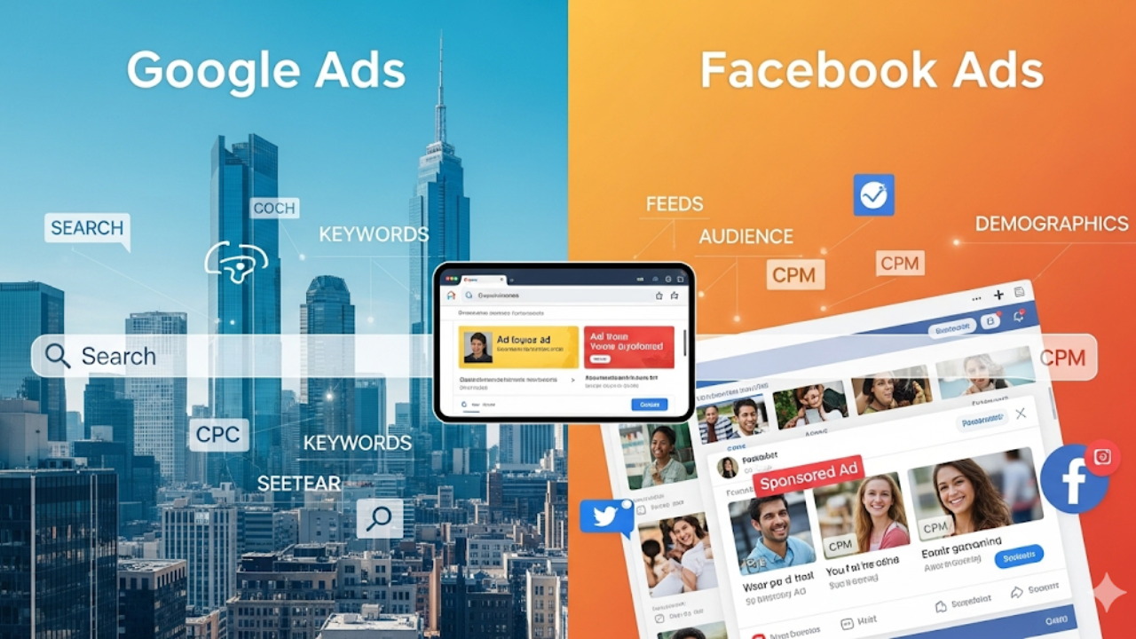 Read more about the article Google Ads vs Facebook Ads: Which Works Better in 2025?