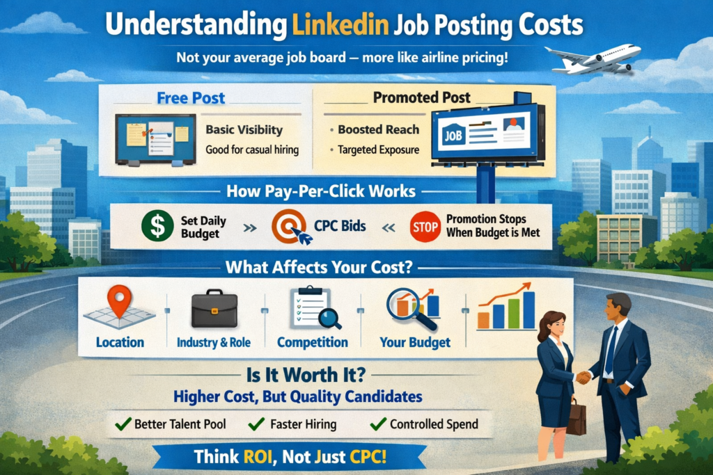 LinkedIn Job Posting Cost Explained (2026 Guide): Pricing, CPC & Budget Tips