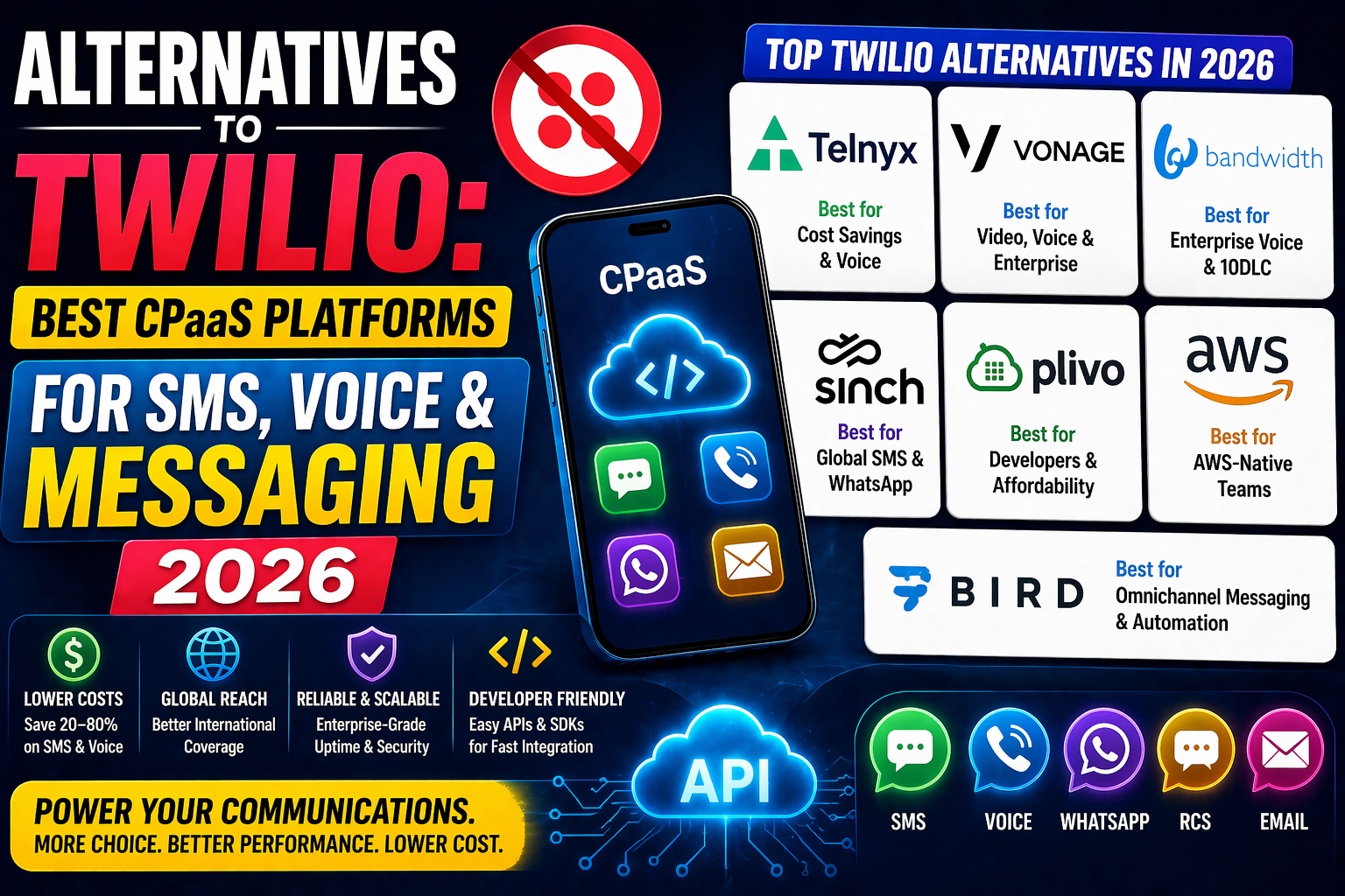 alternatives to twilio